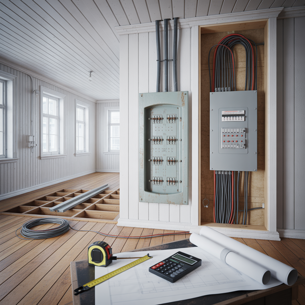 renovera el i aldre hus kostnad regler och planering